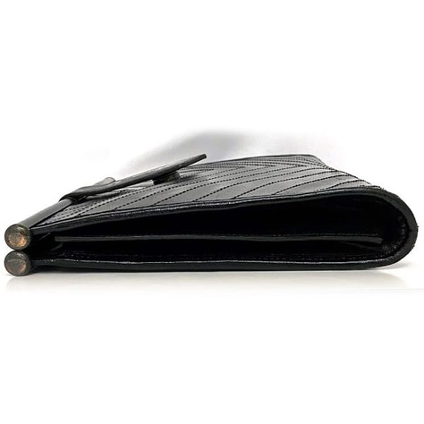 ec 19442 3 Yves Saint Laurent Clutch Leather Bag Black