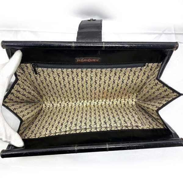 ec 19442 8 Yves Saint Laurent Clutch Leather Bag Black