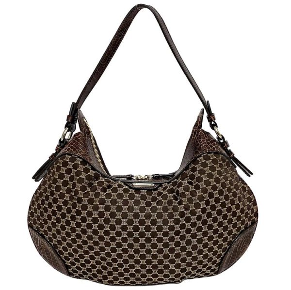 ec 19474 1 Celine Semi Shoulder Bag Brown Macadam