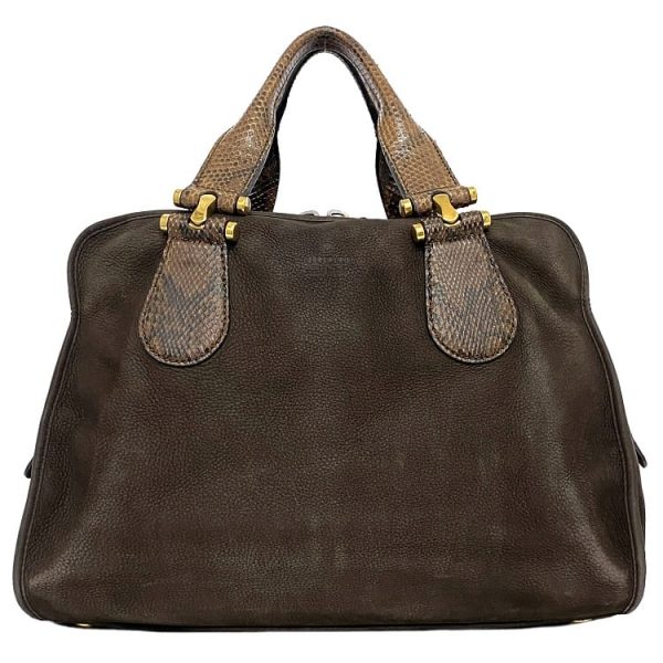 ec 19476 1 Gucci Handbag Suede Brown