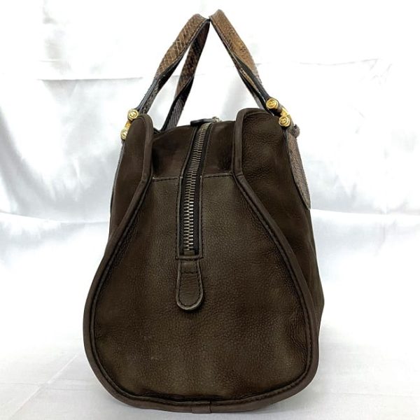 ec 19476 2 Gucci Handbag Suede Brown