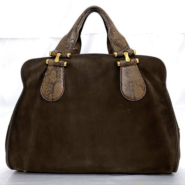 ec 19476 3 Gucci Handbag Suede Brown