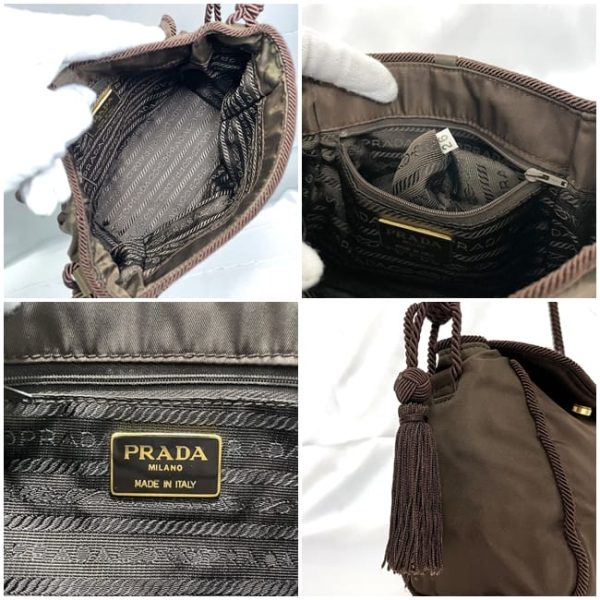 ec 19516 10 Prada Mini Shoulder Bag Nylon Brown