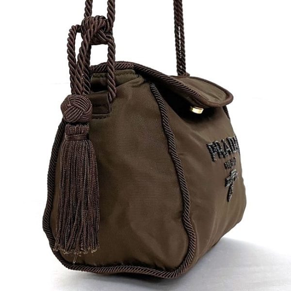 ec 19516 2 Prada Mini Shoulder Bag Nylon Brown