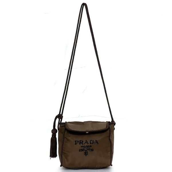 ec 19516 4 Prada Mini Shoulder Bag Nylon Brown