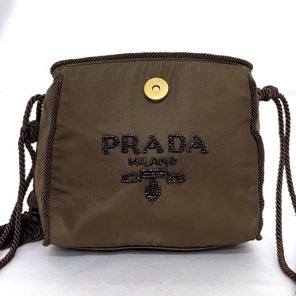 ec 19516 5 Prada Mini Shoulder Bag Nylon Brown