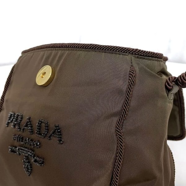 ec 19516 9 Prada Mini Shoulder Bag Nylon Brown