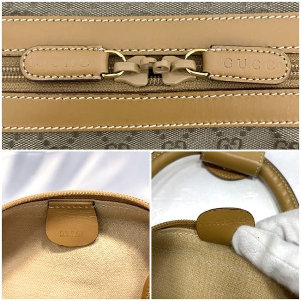 ec 19519 10 Gucci Boston Bag Canvas Beige