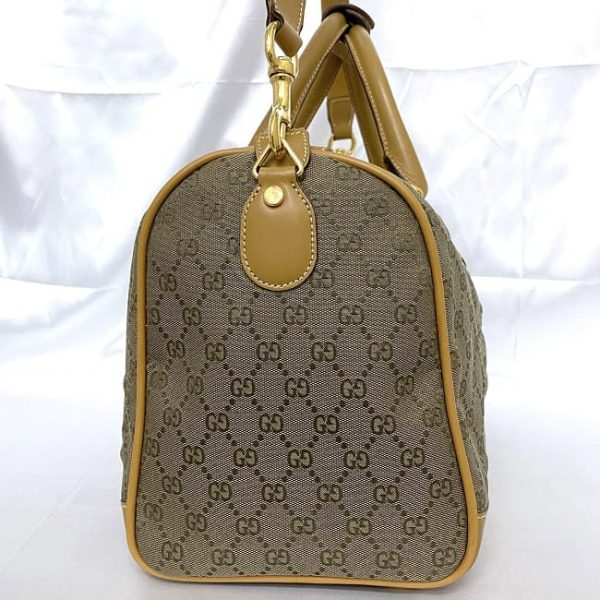 ec 19519 2 Gucci Boston Bag Canvas Beige