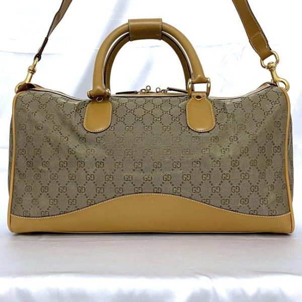 ec 19519 3 Gucci Boston Bag Canvas Beige