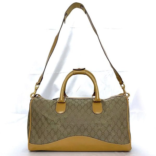 ec 19519 4 Gucci Boston Bag Canvas Beige