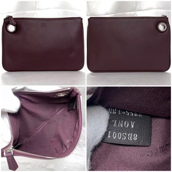 ec 19958 5 Fendi Clutch Bag Leather Pink