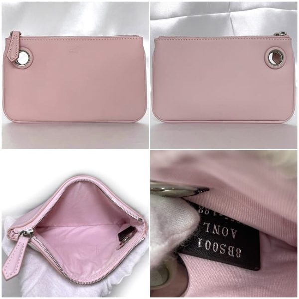 ec 19958 6 Fendi Clutch Bag Leather Pink