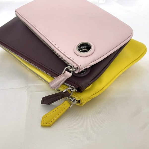 ec 19958 8 Fendi Clutch Bag Leather Pink