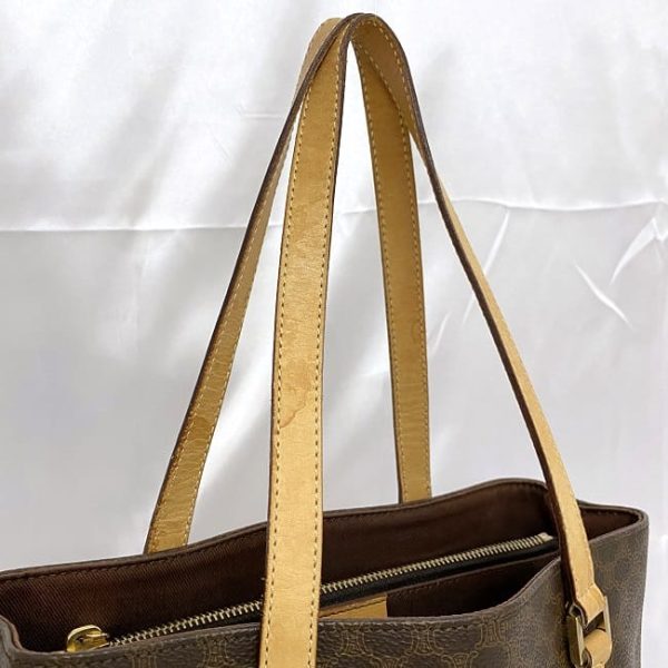 ec 20358 7 Celine Tote Bag Brown Beige Macadam