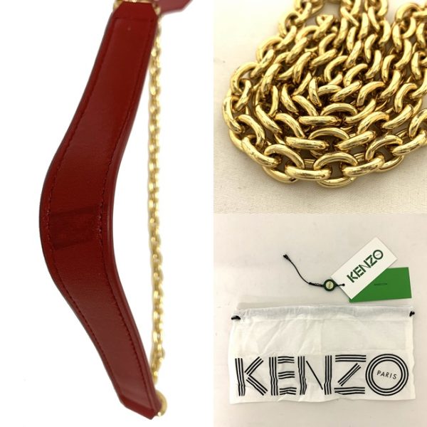 ec11046 10 Kenzo Shoulder Bag Leather Red