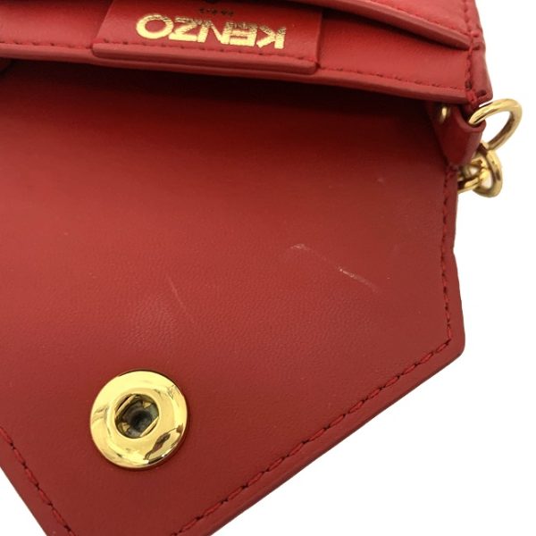 ec11046 8 Kenzo Shoulder Bag Leather Red