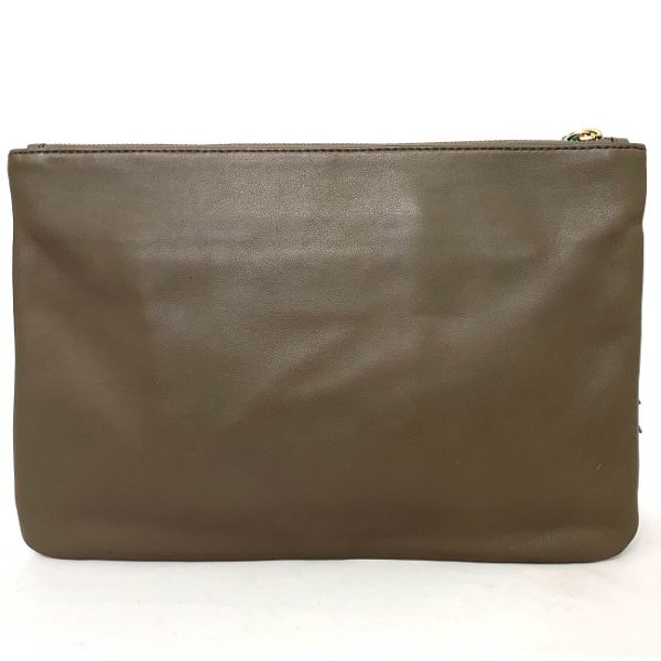 ec11156 4 Anya Hindmarch Clutch Bag Leather Gray