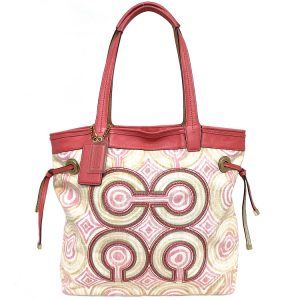 ec11578 1 Coach Audrey of Art Tote Bag Canvas Pink