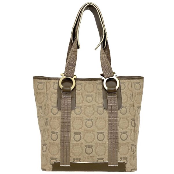 ec11914 2 Ferragamo Tote Bag Canvas Beige