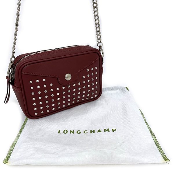 ec12373 10 Longchamp Studded Pochette Shoulder Bag Bordeaux