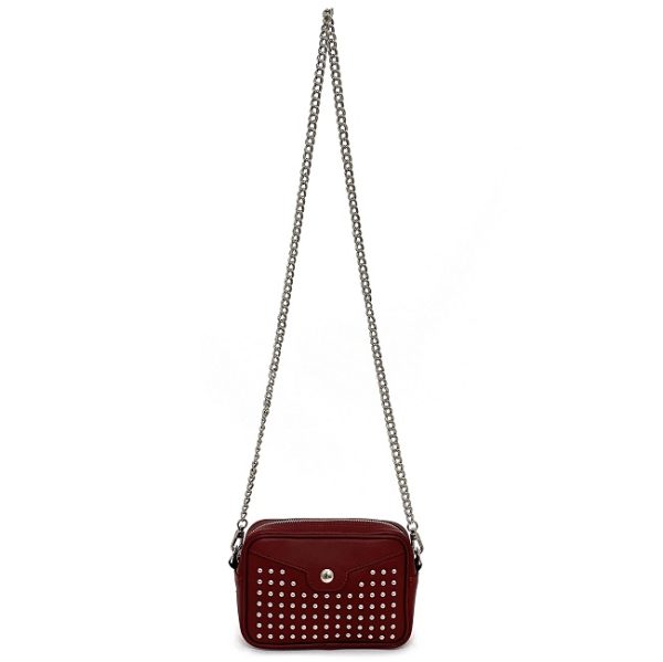 ec12373 2 Longchamp Studded Pochette Shoulder Bag Bordeaux