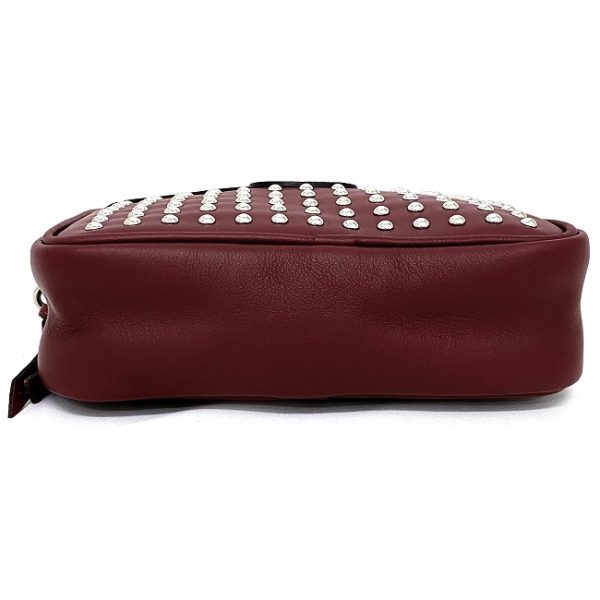 ec12373 5 Longchamp Studded Pochette Shoulder Bag Bordeaux