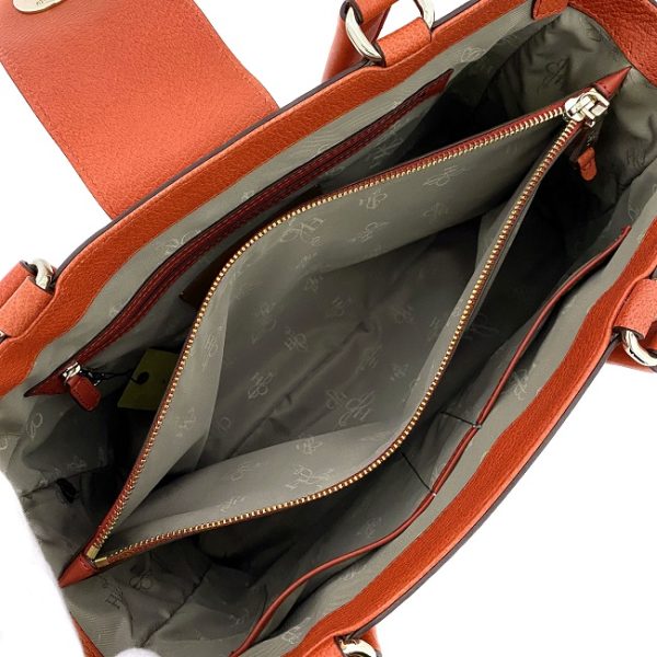 ec12748 6 Cole Haan Tote Bag Leather Orange