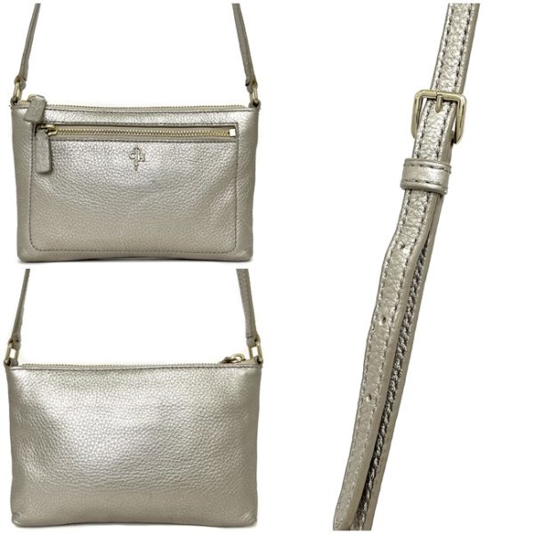 ec12787 3 Cole Haan Shoulder Bag Leather Champagne Gold