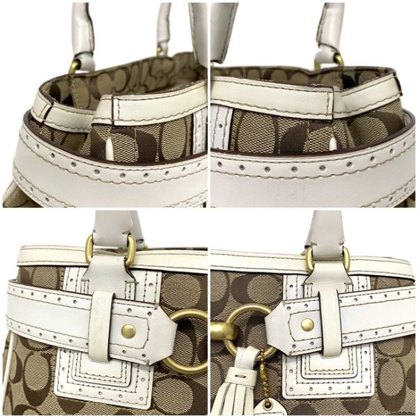 ec13132 6 Coach Signature Tote Bag Beige