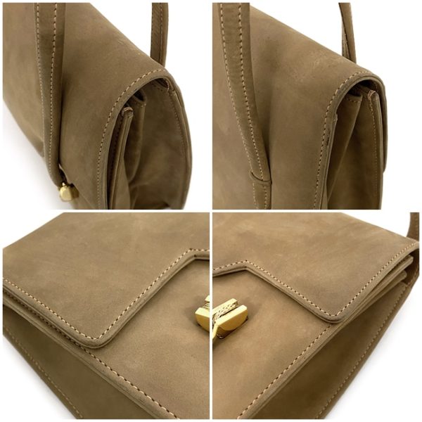 ec13312 5 Gucci Hysteria Suede Flap Mini Bag Beige