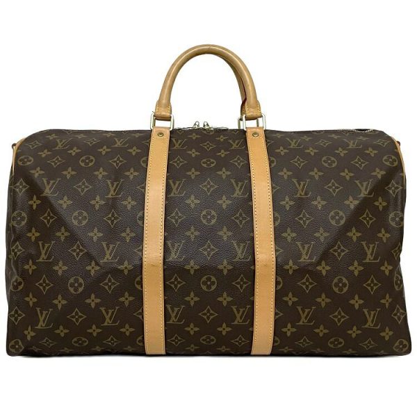 ec13539 1 Louis Vuitton Keepall Bandouliere 50 Monogram Travel Bag Brown