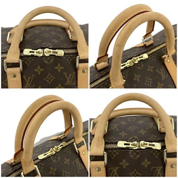 ec13539 5 Louis Vuitton Keepall Bandouliere 50 Monogram Travel Bag Brown