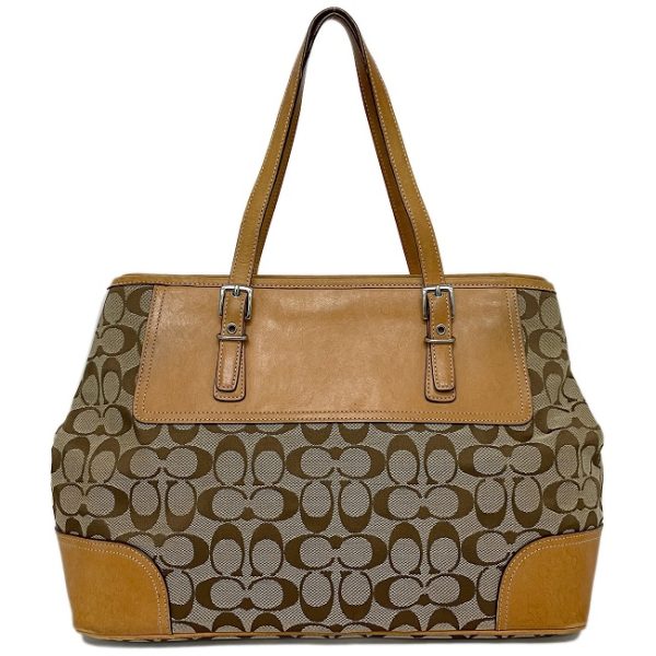 ec13644 2 Coach Carryall Tote Bag Canvas Beige