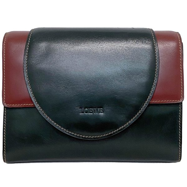 ec13657 1 Loewe Clutch Bag Leather Green