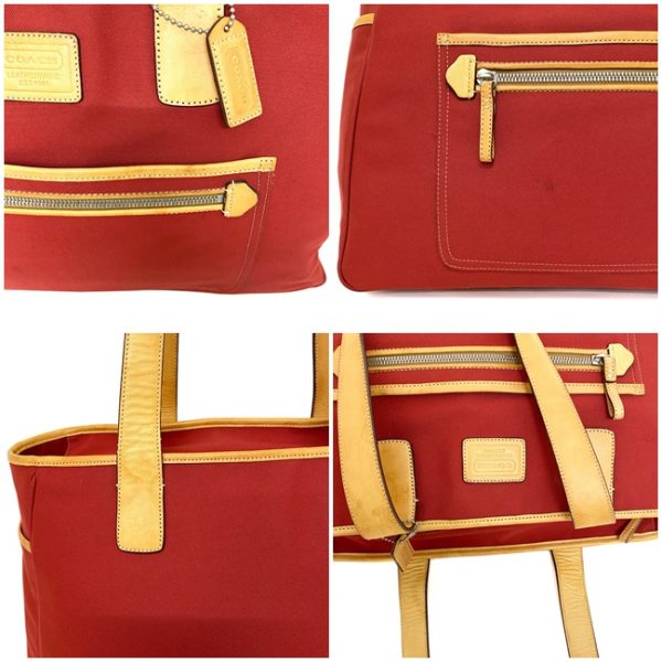 ec13890 6 Coach Tote Bag Canvas Red