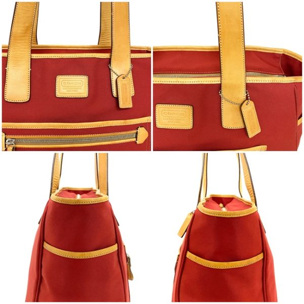 ec13890 8 Coach Tote Bag Canvas Red