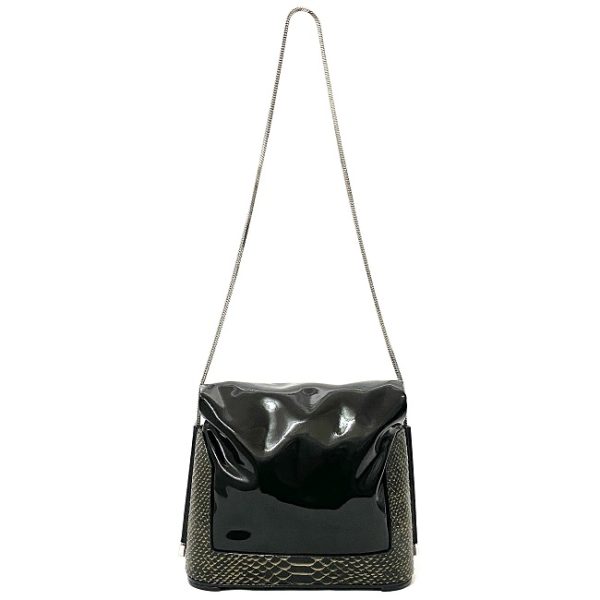 ec13937 3 Phillip Lim Python Leather Shoulder Bag Black