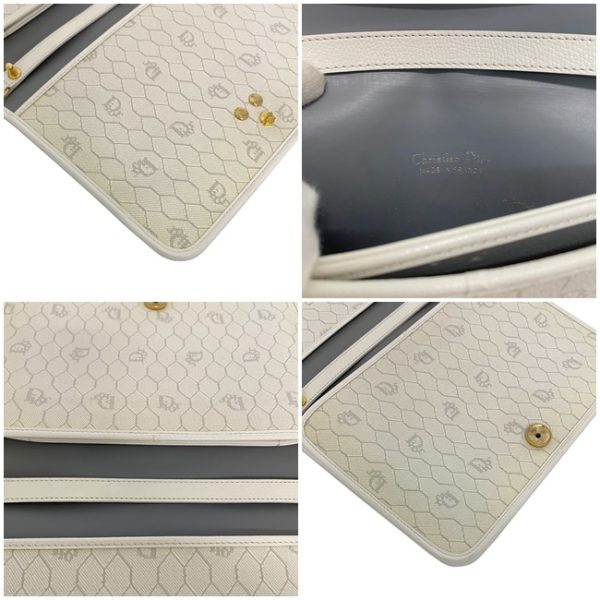 ec14038 10 Christian Dior Clutch Bag Leather White