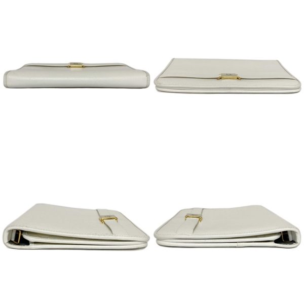 ec14038 2 Christian Dior Clutch Bag Leather White