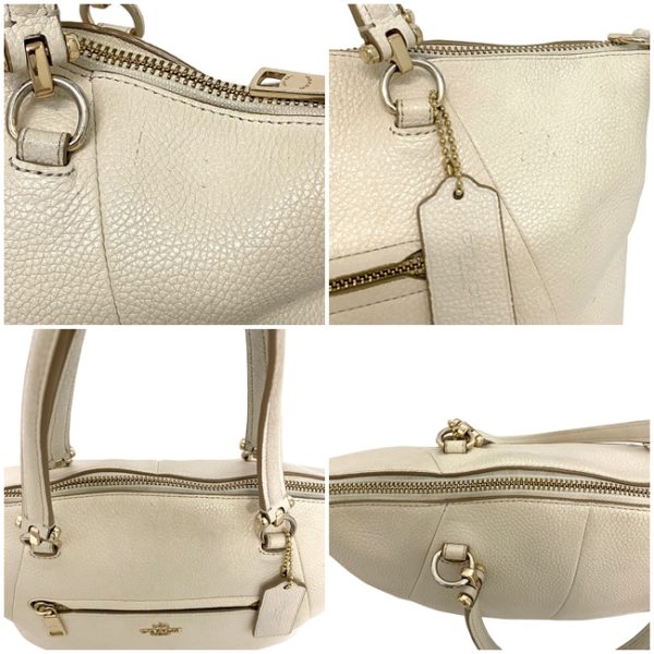 ec14065 5 Coach Satchel Leather White