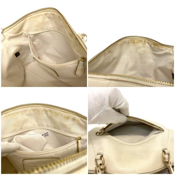 ec14065 8 Coach Satchel Leather White