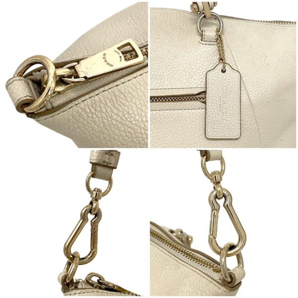 ec14065 9 Coach Satchel Leather White