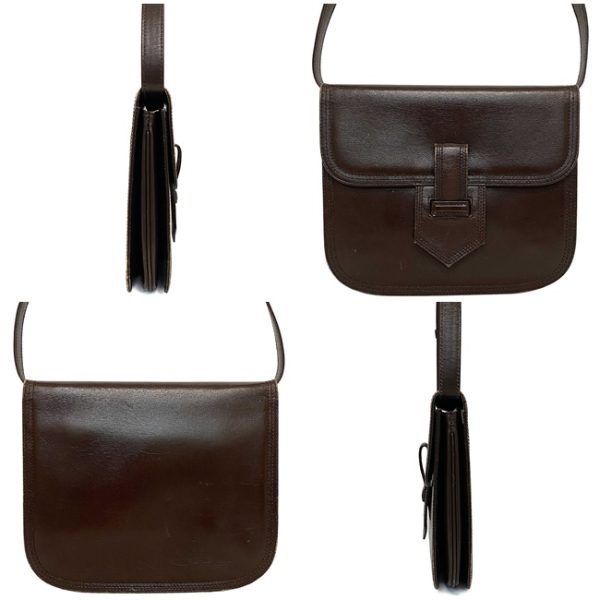 ec14138 2 Yves Saint Laurent Shoulder Bag Leather Brown