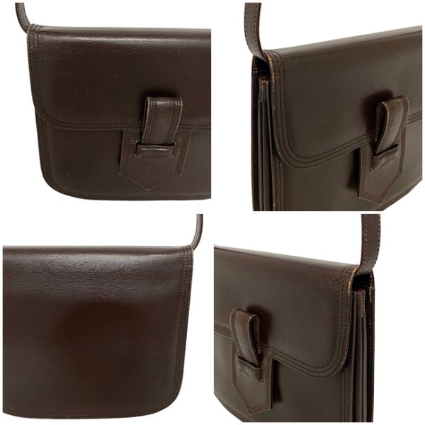 ec14138 4 Yves Saint Laurent Shoulder Bag Leather Brown