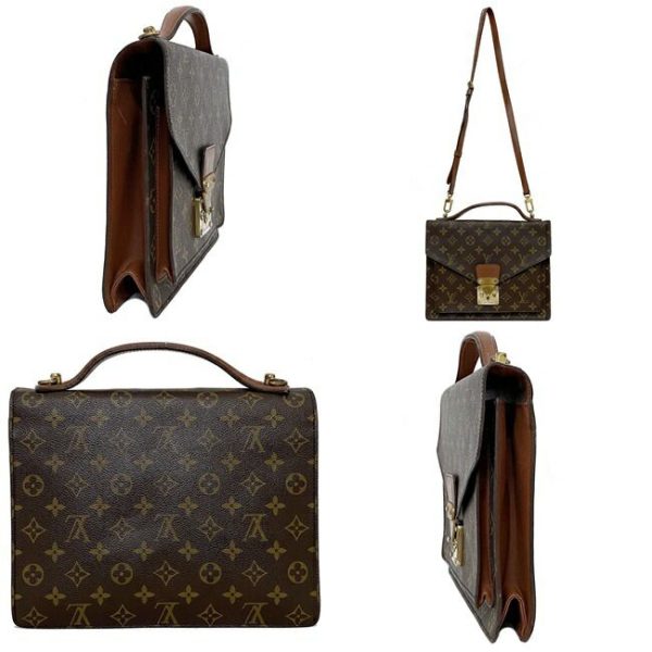 ec14234 2 Louis Vuitton 2way Monceau 28 monogram shoulder bag brown