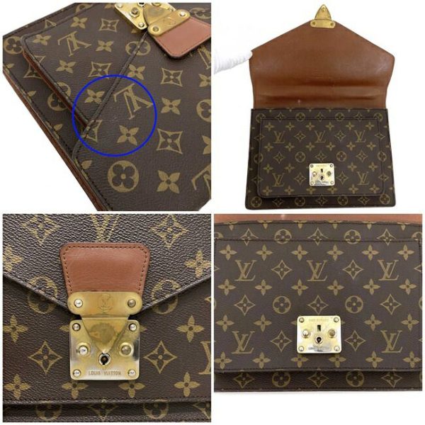 ec14234 6 Louis Vuitton 2way Monceau 28 monogram shoulder bag brown