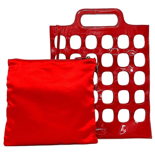 ec14449 10 Anteprima Tote Bag PVC Satin Red