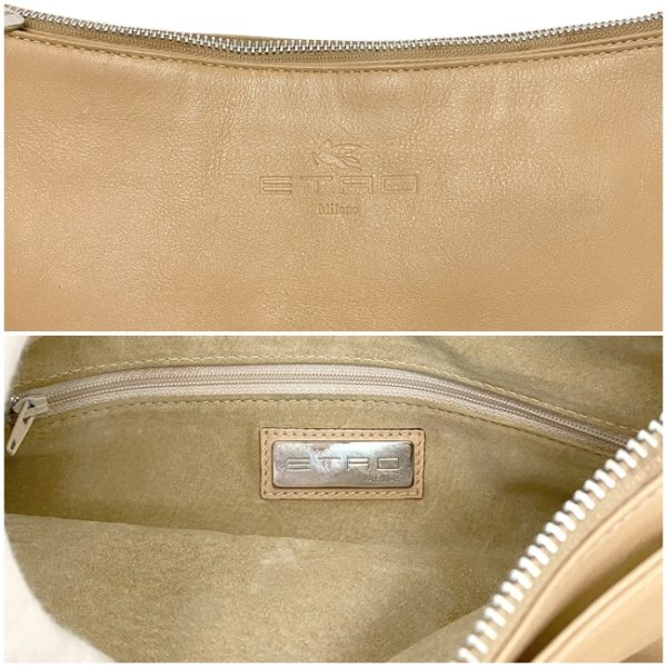 ec14506 10 Etro One Shoulder Bag Leather Beige