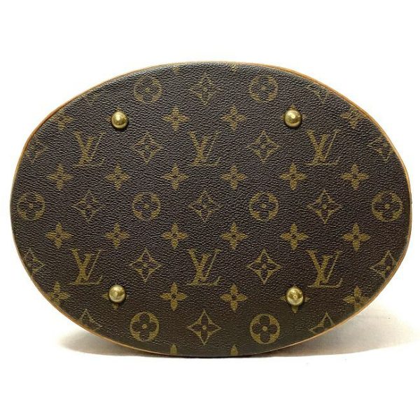 ec16100 4 Louis Vuitton Monogram Bucket Bag Brown Beige